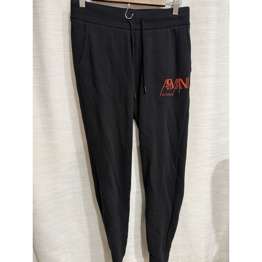 AX Armani Exchange Stencil Logo Drawstring Sweatpant Black Size S